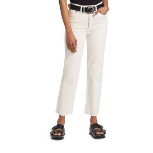 Re/done Denim brand new with tags white stove pipe jeans